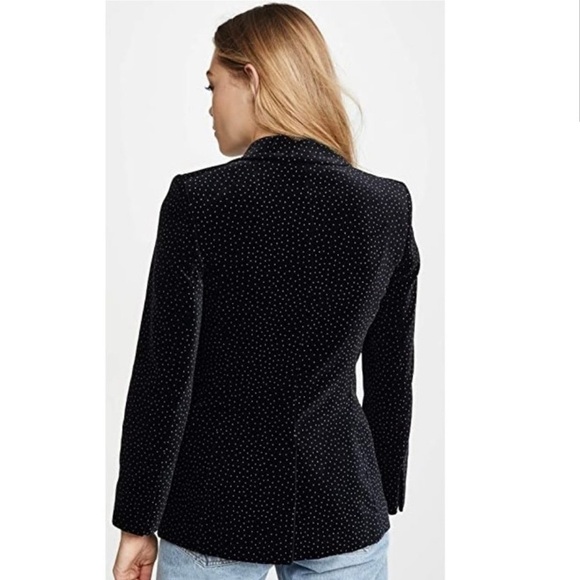 Theory Velvet Cinched Dotted Blazer - Picture 4 of 13